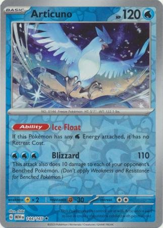 144/165 - Articuno - Holo Rare Reverse Holo