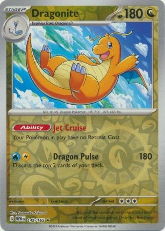 149/165 - Dragonite - Holo Rare Reverse Holo