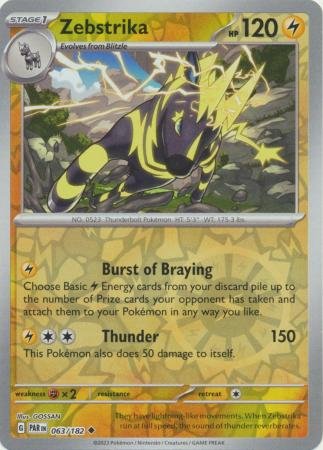 063/182 - Zebstrika - Uncommon Reverse Holo