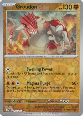 093/182 - Groudon - Holo Rare Reverse Holo