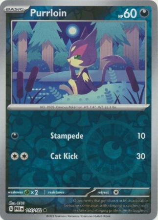 114/182 - Purrloin - Common Reverse Holo