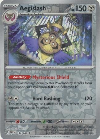 134/182 - Aegislash - Holo Rare Reverse Holo
