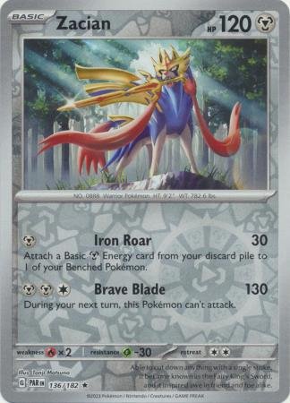 136/182 - Zacian - Holo Rare Reverse Holo