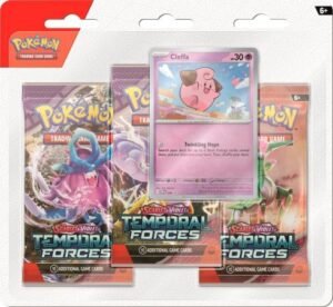 Scarlet & Violet: Temporal Forces 3 Pack Blister with Cleffa Promo (Pokemon)