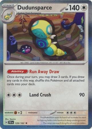 129/162 - Dudunsparce - Holo Rare