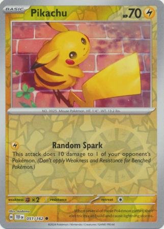 051/162 - Pikachu - Common Reverse Holo