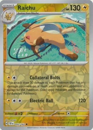 052/162 - Raichu - Common Reverse Holo
