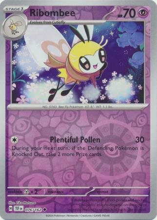 076/162 - Ribombee - Uncommon Reverse Holo
