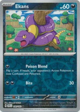 100/162 - Ekans - Common Reverse Holo