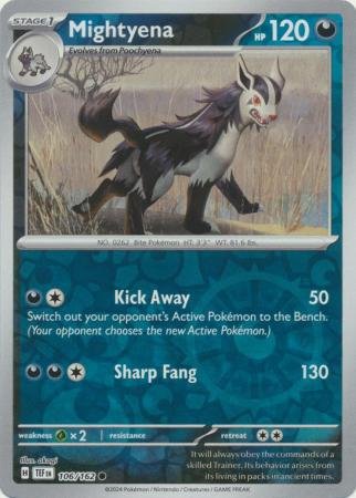 106/162 - Mightyena - Common Reverse Holo