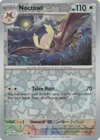 127/162 - Noctowl - Common Reverse Holo