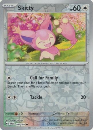 130/162 - Skitty - Common Reverse Holo