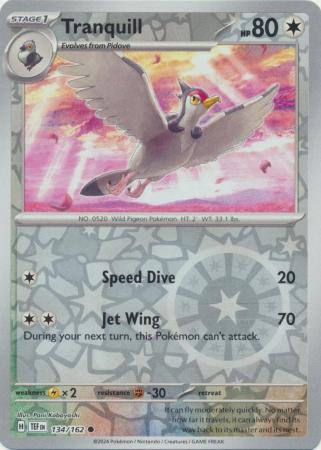 134/162 - Tranquill - Common Reverse Holo
