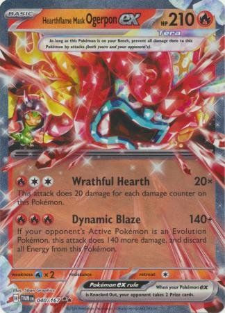 040/167 - Hearthflame Mask Ogerpon ex - Ultra Rare