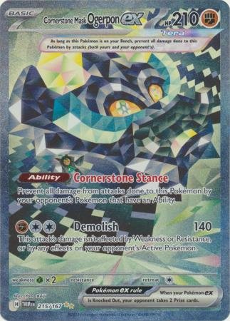 215/167 - Cornerstone Mask Ogerpon ex - Special Illustration Rare