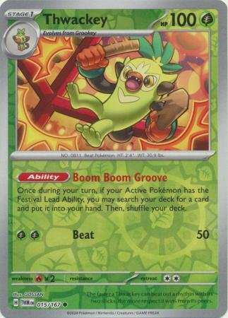 015/167 - Thwackey - Common Reverse Holo