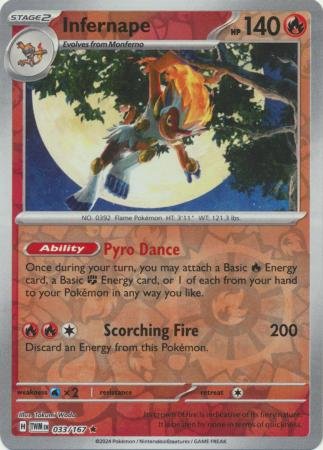 033/167 - Infernape - Holo Rare Reverse Holo
