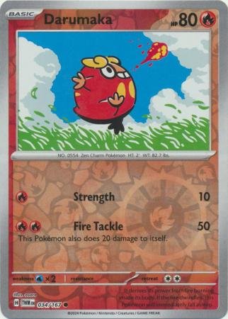 034/167 - Darumaka - Common Reverse Holo
