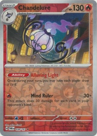 038/167 - Chandelure - Holo Rare Reverse Holo