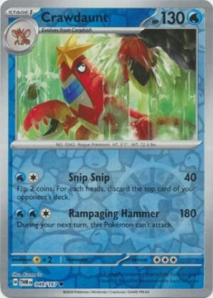 048/167 - Crawdaunt - Common Reverse Holo