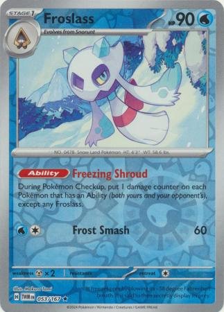 053/167 - Froslass - Holo Rare Reverse Holo