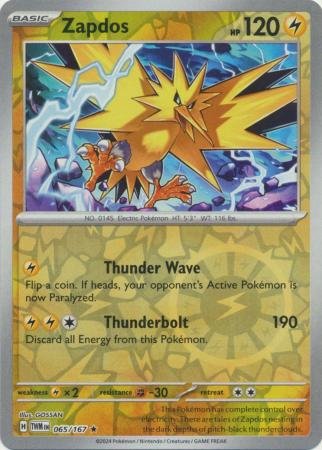 1807665.jpg 065/167 - Zapdos - Holo Rare Reverse Holo