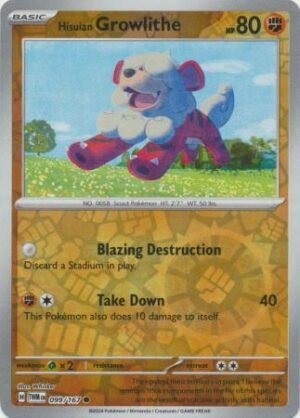 099/167 - Hisuian Growlithe - Common Reverse Holo