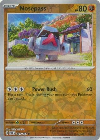 101/167 - Nosepass - Common Reverse Holo