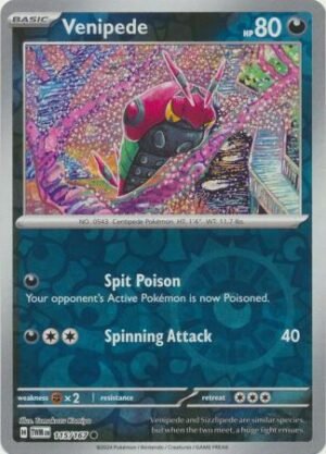 115/167 - Venipede - Common Reverse Holo