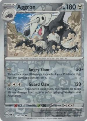 122/167 - Aggron - Uncommon Reverse Holo