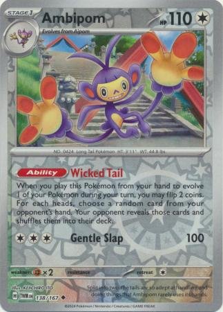 138/167 - Ambipom - Uncommon Reverse Holo