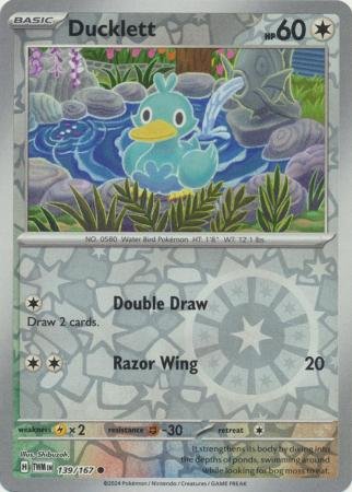 139/167 - Ducklett - Common Reverse Holo
