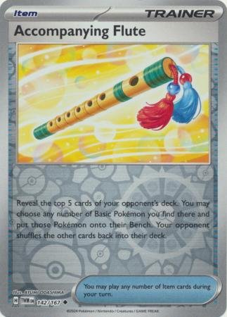 142/167 - Accompanying Flute - Uncommon Reverse Holo