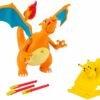 Pokémon Charizard Deluxe Feature Figure - Includes Interactive Charizard Figure and Pikachu Figure with Figure Launcher - Authentic Details