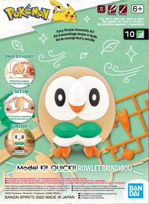 Pokémon BANDAI Hobby Plastic Model Kit Quick!! 10 Rowlet PLAMO