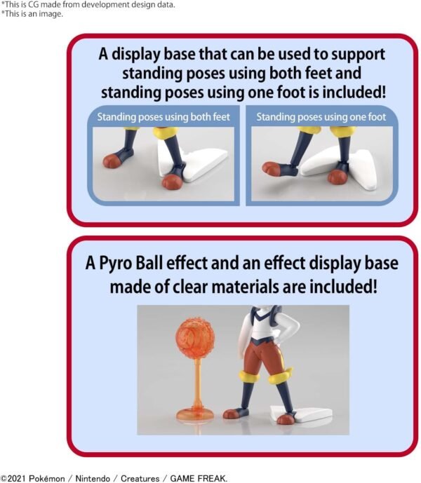 Pokémon BANDAI Hobby Plastic Model Kit 50 Cinderace Pokémon Spirits PLAMO