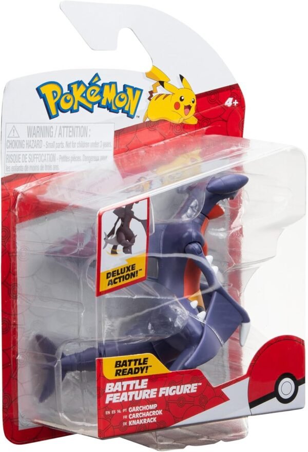 71ivJPnXpAL._AC_SL1500_ Pokémon Garchomp Battle Feature Figure - Battle Ready Figure with Tail Swing Attack