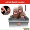 Mega Pokémon Building Toys Set Mini Motion Dugtrio with 350 Pieces, Pop Up Motion, (12.7 cm) 5 Inches