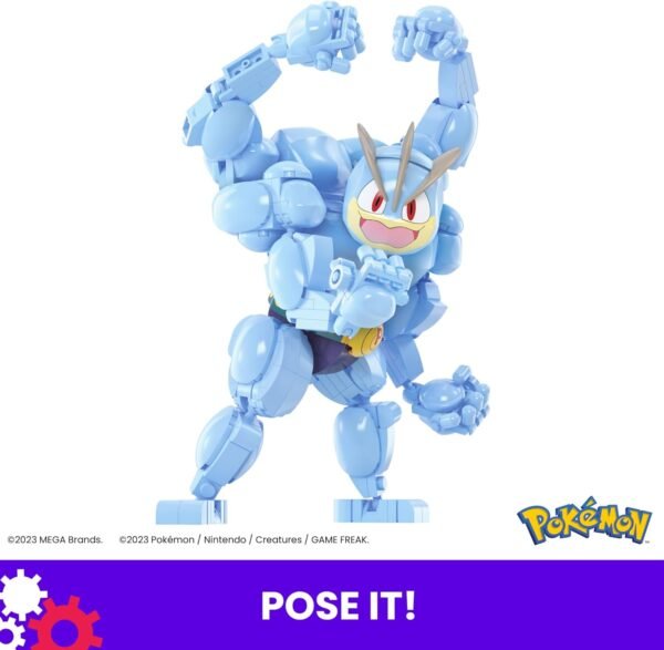 Mega Pokémon Building Toys Set Machamp  con 401 Piezas, Articuladas y Articuladas con Movimiento, (17.78 cm) 6+ Inches Tall