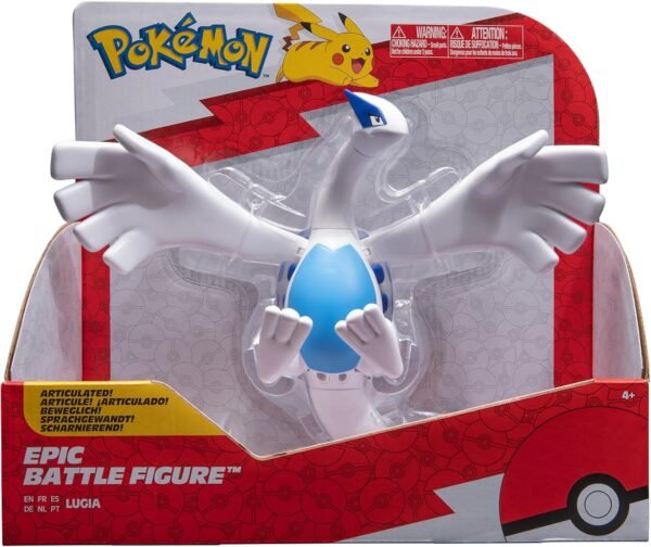 RESERVA Pokémon Lugia Epic Battle Figure - Articulated Epic Battle Figure with Flight Stand