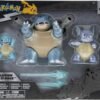 Pokémon Select Evolution 3 Pack - Blastoise Battle Action Figure, Squirtle Figure, Wartortle Figure