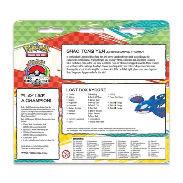Mazo 2023 Pokémon World Championships Deck (Shao Tong Yen, Lost Box Kyogre) - ingles