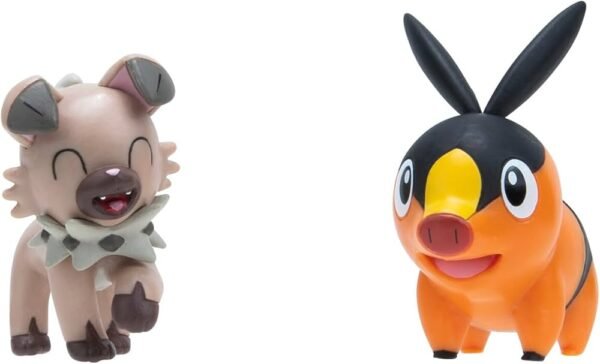 Pokemon Tepig y Rockruff - Battle Figure Pack - Jazwares