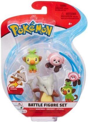 Marowak, Grookey & Stufful Battle Figure Set