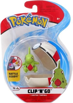 Pokemon Clip'n Go Games with Larvitar Character & Premiere Ball (Larvitar & Premier Ball)