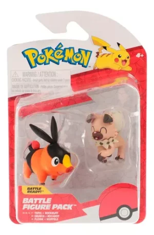 D_NQ_NP_845966-MLM73951947217_012024-O Pokemon Tepig y Rockruff - Battle Figure Pack - Jazwares
