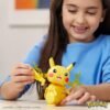 MEGA Pokémon Set de Juguetes de Construcción Construye y Muestra a Pikachu con 205 Piezas, Articuladas