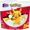 MEGA Pokémon Set de Juguetes de Construcción Construye y Muestra a Pikachu con 205 Piezas, Articuladas