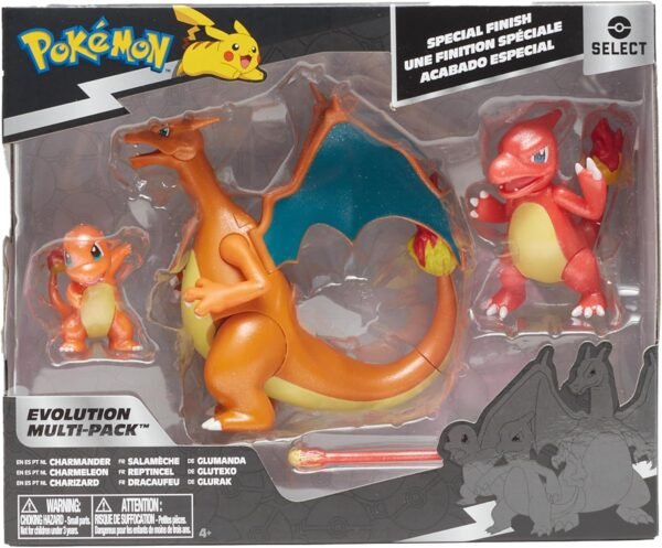 Pokémon Select Evolution Multi pack Battle Figures Charmander, Charmeleon y Charizard
