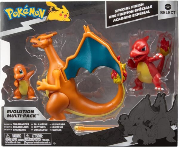 Pokémon Select Evolution Multi pack Battle Figures Charmander, Charmeleon y Charizard